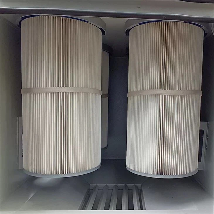 PTFE membrane HEPA cartridge filters with a filtration efficiency 99.97% at 0.3 microns.